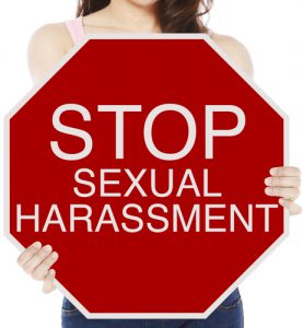 Stop sexual harassment sign